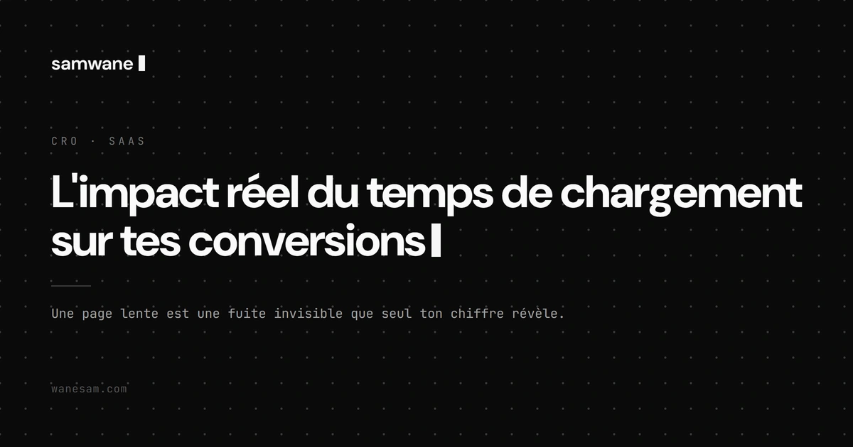 L'impact réel du temps de chargement sur tes conversions