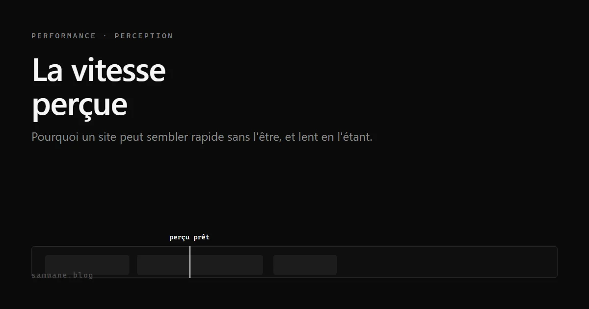 La vitesse perçue : pourquoi un site peut sembler rapide sans l'être, et lent en l'étant