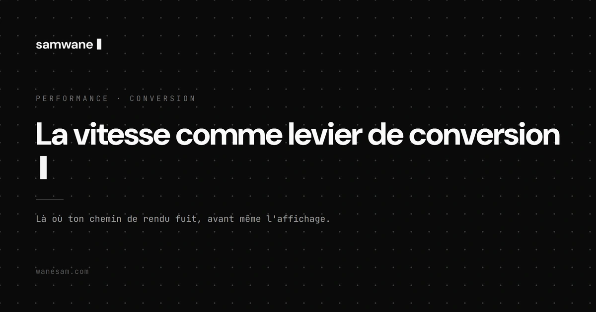 Diagnostic performance web : analyse du chemin de rendu et des Core Web Vitals